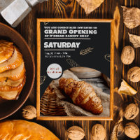 grande invitation à l'ouverture de la boulangerie 