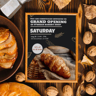 grande invitation à l'ouverture de la boulangerie