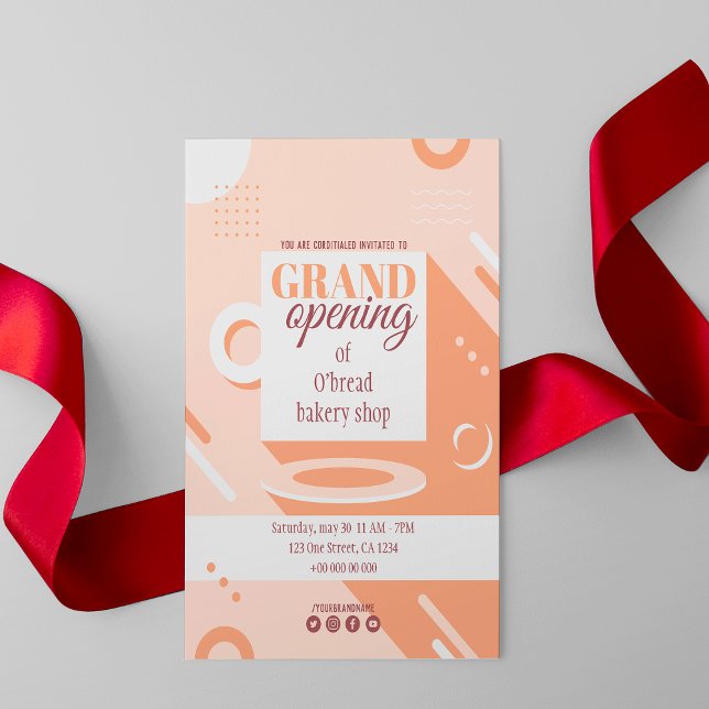 grande invitation à l'ouverture de la boulangerie  (Créateur téléchargé)