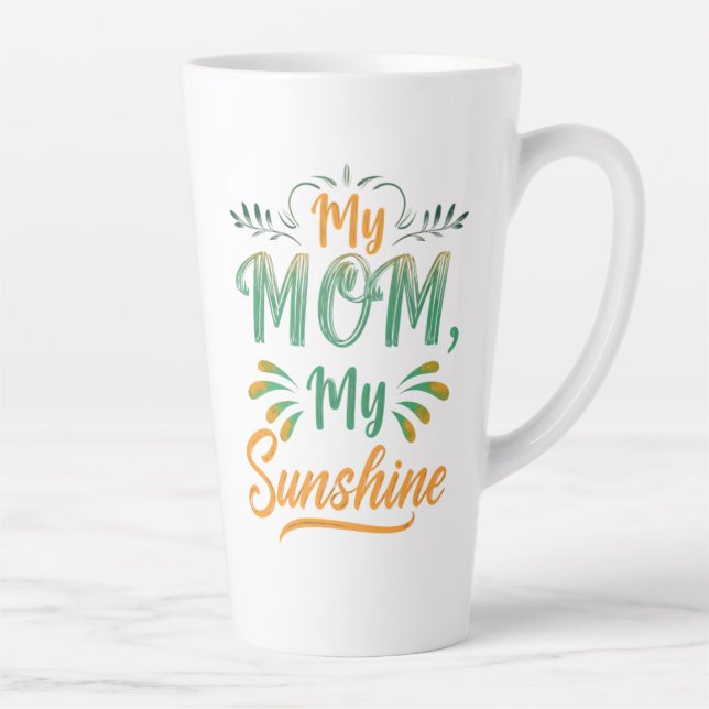 Grande Mug en latte - "Ma maman, mon soleil" - 17  (Droite)