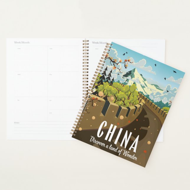 Grande muraille de la Chine poster de voyage (Devant avec enveloppe)