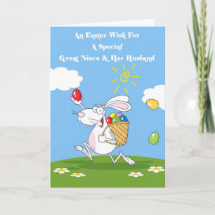 Grande Nièce et son mari Bénédiction Pâques Carte