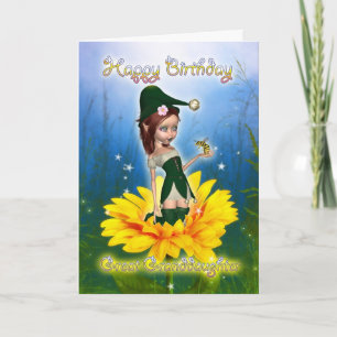 Grande Petite-fille, Carte d'anniversaire - Imagin