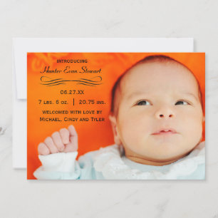 Grande photo florissante - Faire-part de naissance