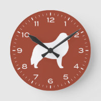 Grande Pyrénées race de chien Silhouette Horloge r
