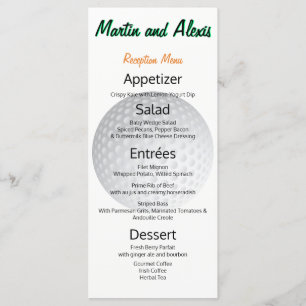 Grande Réception Fabulous Ball Golfer Menu