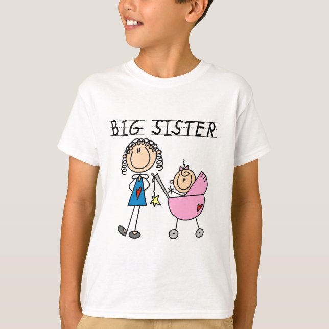 Grande Soeur avec T-shirts et cadeaux Petite Soeur (Devant)