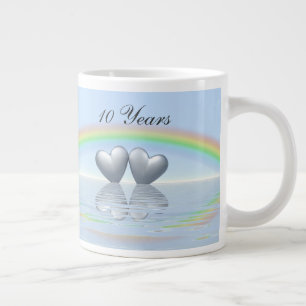 Grande Tasse 10e anniversaire Tin Hearts