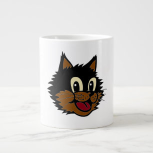 GRANDE TASSE 12 CUTE SOURIRE NOIR ET BROWN CHAT NEUGHTY