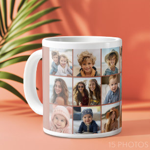 Grande Tasse 15 Photo Collage Grid - terra cotta