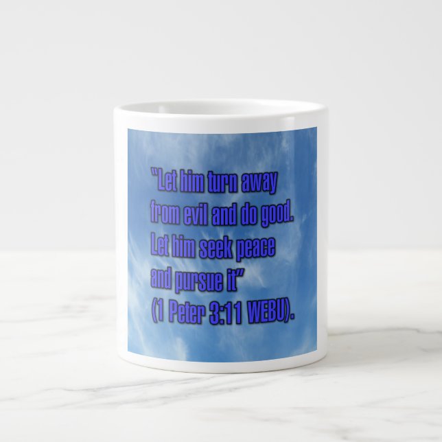 Grande Tasse 1 Peter 3:11 WEBU Mug (Devant)