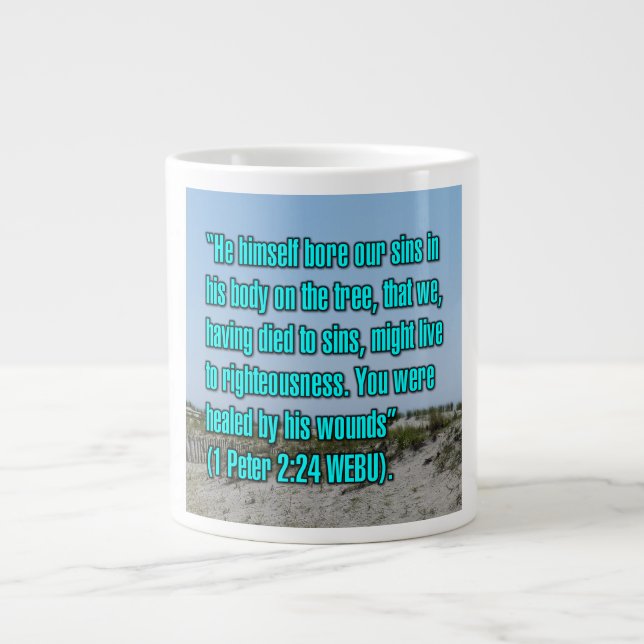 Grande Tasse 1 Pierre 2:24 WEBU Mug (Devant)