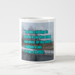 Grande Tasse 1 Pierre 4:8 Mug WEBU