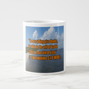 Grande Tasse 1 Thessaloniens 5:18 WEBU Mug