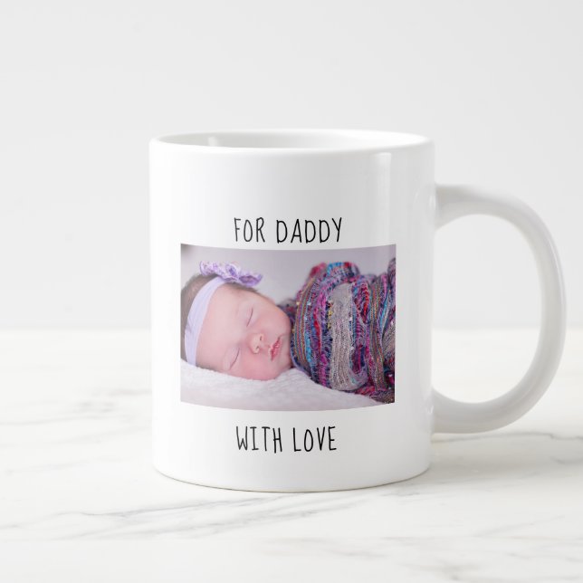 Grande Tasse 1ère fête des pères pour papa avec photo et année (Droite)