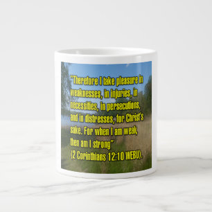 Grande Tasse 2 Corinthiens 12:10 WEBU Mug