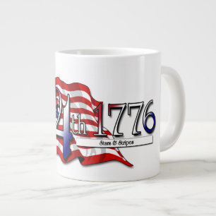 Grande Tasse 4 juillet 1776 Étoiles et rayures