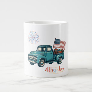 Grande Tasse 4 juillet rustique/vintage