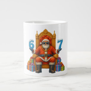 Grande Tasse 67 Six Seven Bruh Père Noël Personnalisé - Nom Per