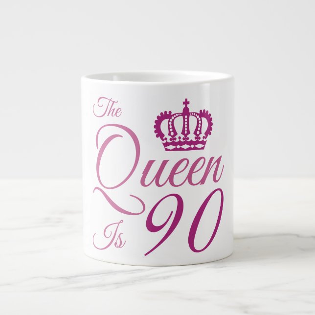 Grande Tasse 90e anniversaire Reine (Devant)
