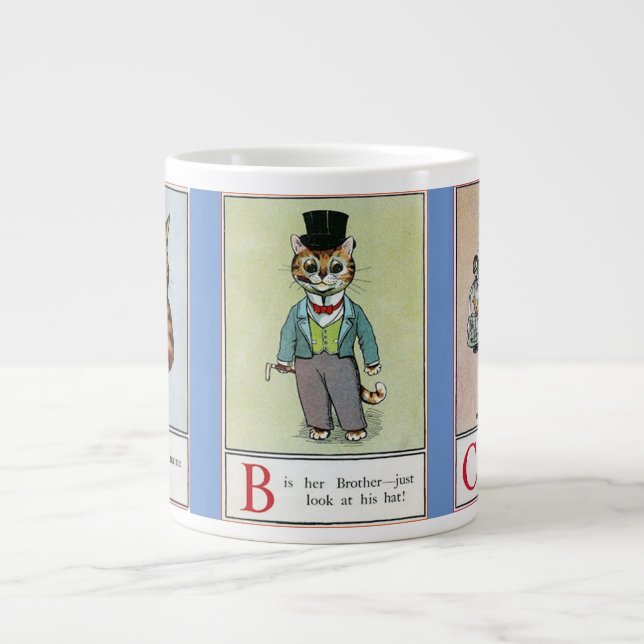 Grande Tasse ABC Cats par Louis Wain  (Devant)