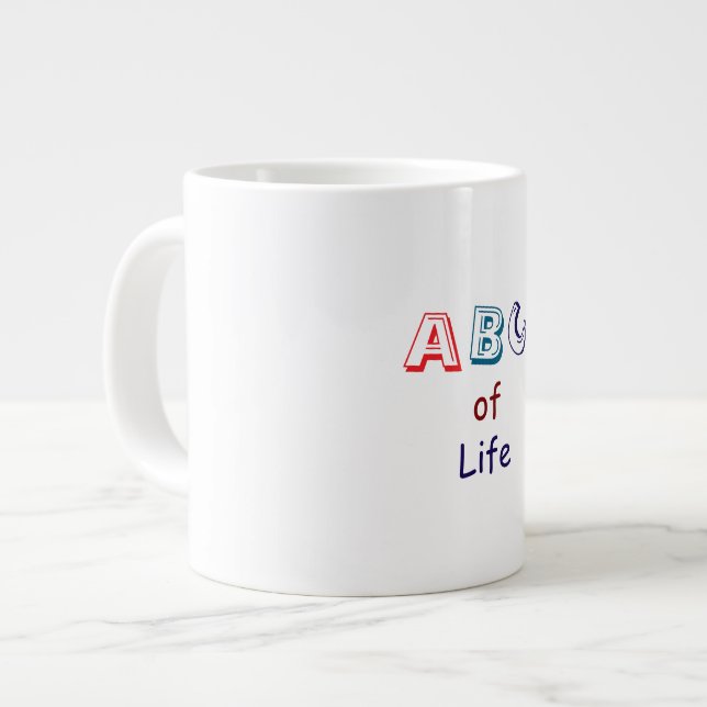 Grande Tasse ABCs of Life Specialty Mug (Devant gauche)