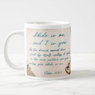 Grande Tasse Abide in Me Fruitative Faith Art Journal