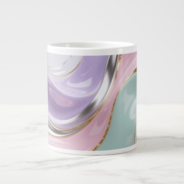 Grande Tasse Abstract Fluid Art Pastel Mug – Trendy Pastel Art (Devant)