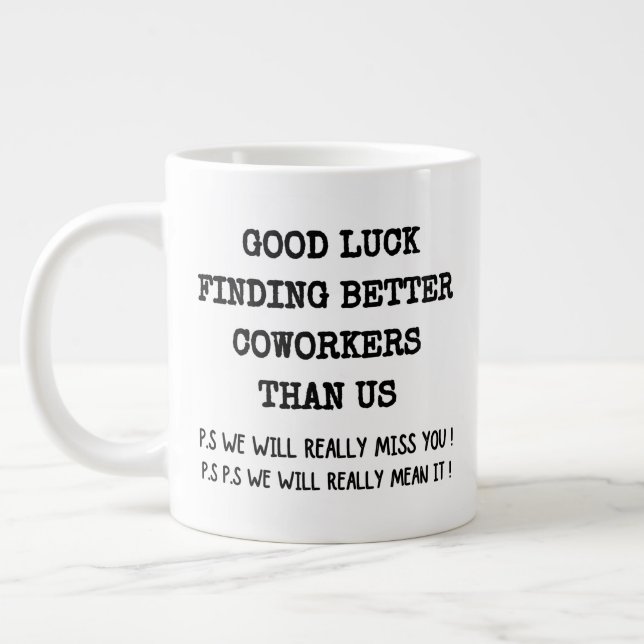 Grande Tasse adieu à la collègue de travail, les nouvelles femm (Gauche)