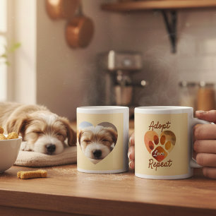 Grande Tasse Adopter Amour Répéter Art de Sauvetage Terreux Pho