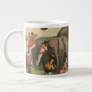 Grande Tasse Affiche De Cirque D'acrobates Qui Sautillent Sur L