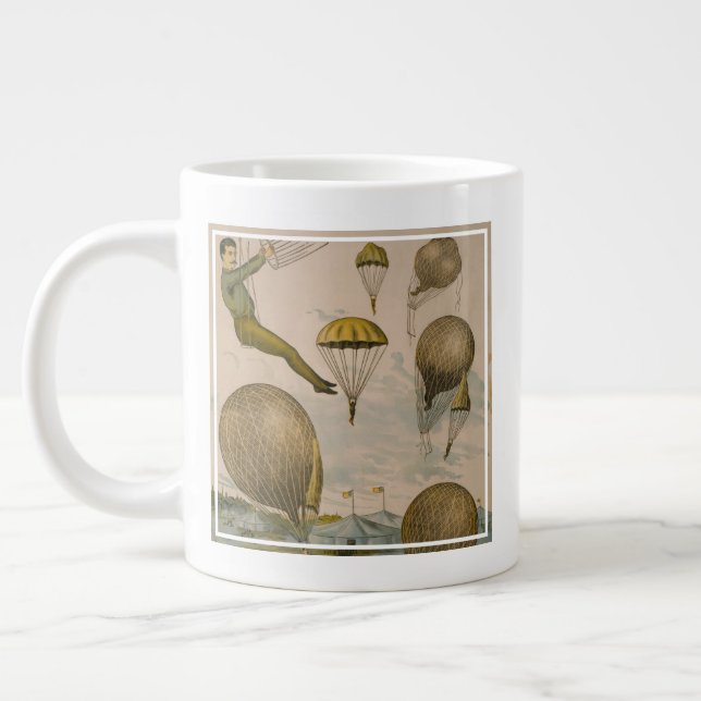 Grande Tasse Affiche De Cirque D'Un Ballon Aérien (Gauche)