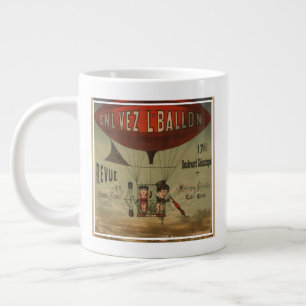 Grande Tasse Affiche De Cirque Française De Deux Artistes En Aé
