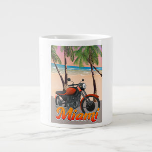 Grande Tasse Affiche de voyage à Miami Motorbike