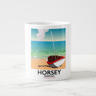 Grande Tasse Affiche de voyage de la plage de Horsey Norfolk