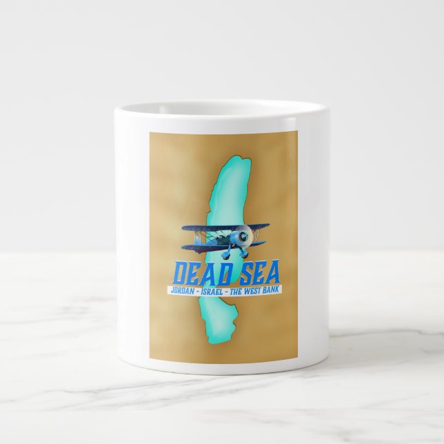 Grande Tasse Affiche de voyage en mer morte (Devant)