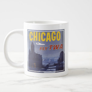 Grande Tasse Affiche Voyage Pour Les Vols Trans World Airlines