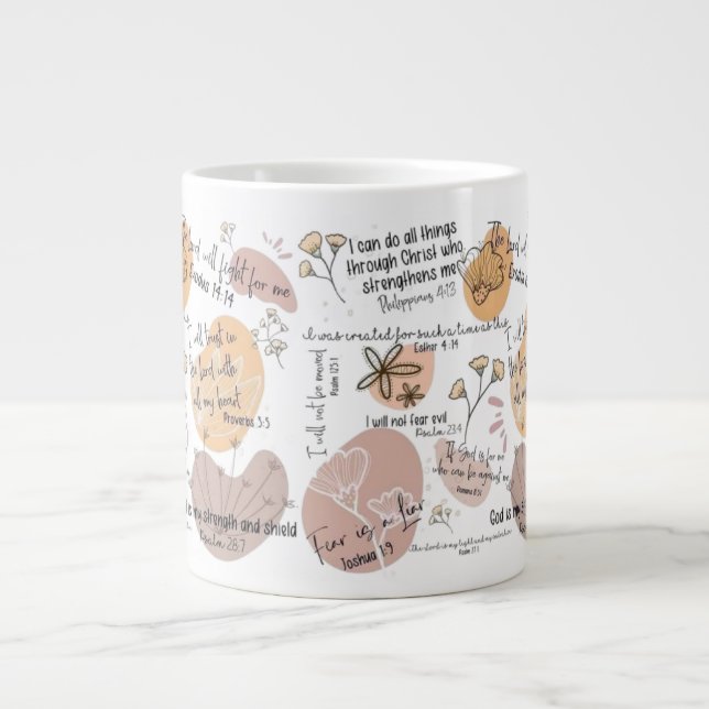 Grande Tasse Affirmation Motivationnelle Foi Mug Pour Les Croya (Devant)