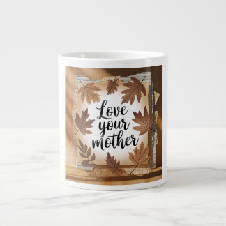 Grande Tasse Aimez votre mère Terre Tombée Feuilles Eco Cadeau