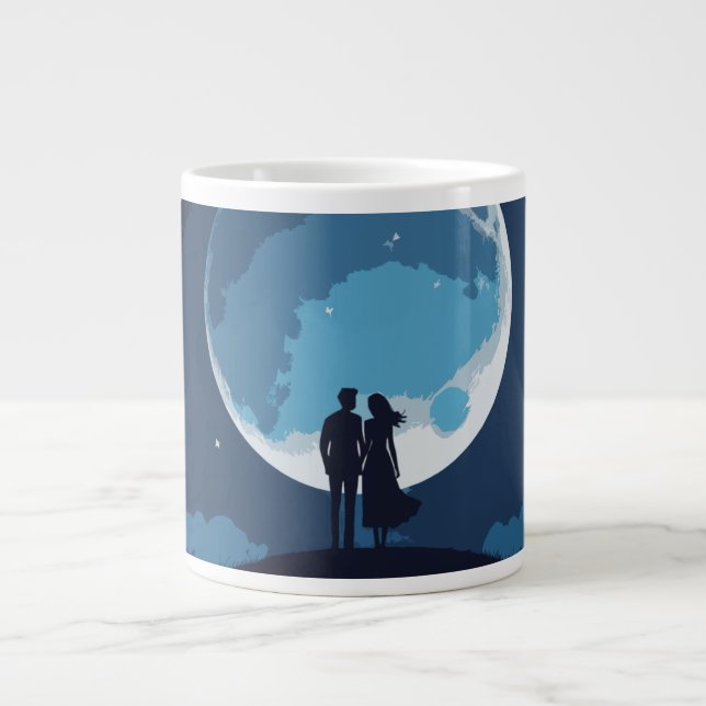 Grande Tasse Aimez-vous à la Mug de la Lune (Devant)