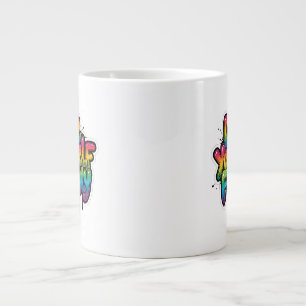 Grande Tasse Aimez-vous avec Férocité – Citation Arc-en-ciel LG