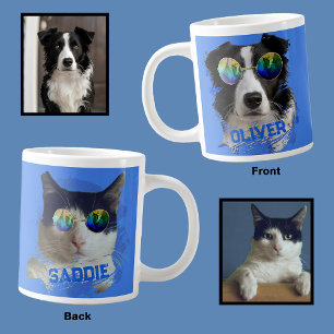 Grande Tasse Ajouter Lunettes de soleil Unique Chien Amoureux d