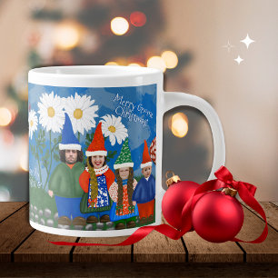 Grande Tasse Ajouter Votre Photo Gnome Famille Joyeux Noël