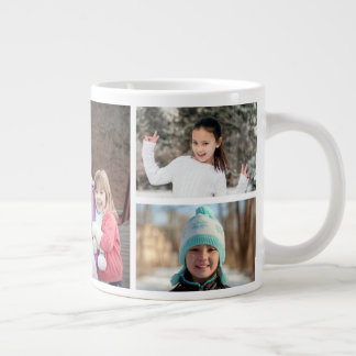 Grande Tasse Ajouter votre propre 5 photo Collage de café Mug