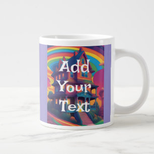 Grande Tasse Ajouter Votre Texte Jumbo Mug Texte Personnalisé M