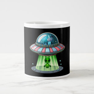 Grande Tasse Alien enlevant une vache