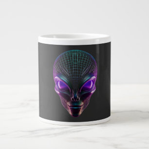 Grande Tasse Alien violet aux yeux lumineux