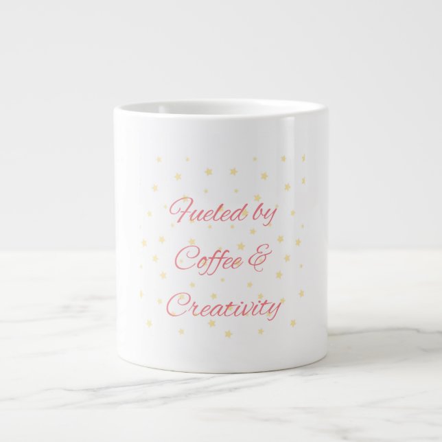 Grande Tasse Alimenté par du café et de la pâte créative (Devant)