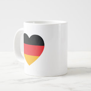 Grande Tasse Allemagne Drapeau Coeur Jumbo Café Mug