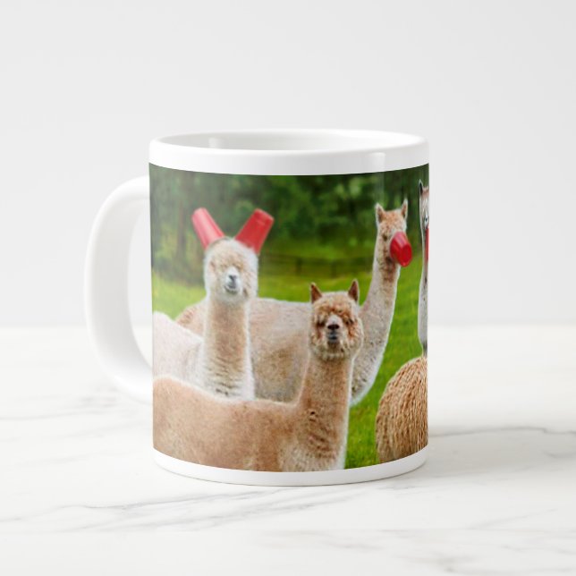Grande Tasse Alpacas Avec Coupes Rouges (Devant gauche)